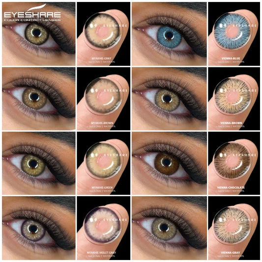 EYESHARE Fashion Color Contact Lenses for Eyes 1pair Blue Eye Lenses Gray Contacts Cosmetic Contact Lenses Yearly Color Eye Lens