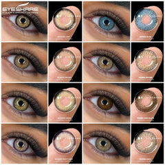 EYESHARE Fashion Color Contact Lenses for Eyes 1pair Blue Eye Lenses Gray Contacts Cosmetic Contact Lenses Yearly Color Eye Lens