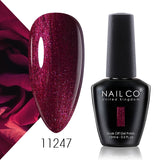 Qfdian  15ml 334 Blue Pink Colors Nail Gel Polish Soak Off UV LED Nail Lacquer Varnish Semi Permanent Nail Art Gel For Nail Art