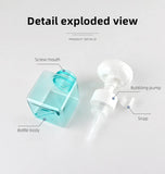 Qfdian Floral Foam Pump Bottle Refillable Flower-Shaped Liquid Hand Soap Dispenser Empty Lotion Shampoo Shower Gel Sparkling Bottle