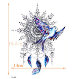 Qfdian  5 Styles Snake/Flower/horse Waterproof Temporary Tattoo Sticker Body Art Fake Tatoo Men Tattoo sleeve Tatuajes  Temporales