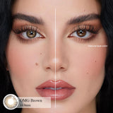 Qfdian 1 Pair Colored Pupils for Eyes Cosmetic Green Eye Lenses Color Gray Lenses for Woman Fast Delivery Cheap Eye Contacts