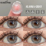 Qfdian 1 Pair Colored Contact Lenses for Eyes Natural Fashion Lenses Gray Beauty Pupils Blue Eye Lenses Cosmetics Soft Lenses