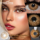 Qfdian 1 Pair Colorful Contact Lenses for Eyes Fashion Blue Eye Lenses Green Lenses Gray Eye Contacts Yearly Lens Eye Contact