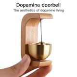 Qfdian Dopamine Wind-bell Magnetic Inhalation Home Wind-bell Beech Car Into The Door To Remind The Bell Copper Bell Walnut Copper Ornam