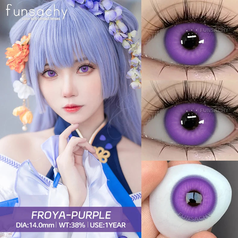 Qfdian 1pair Vampire Cosplay Contact Lenses for Eyes Anime Role Playing Contact Lens Cosmetic Colorful Multicolored Eye Pupil