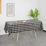 Qfdian  1/2/3pcs Disposable Red Gingham Plaid Table Cloths for Parties, Rectangle Party Table Cover for Picnic Farm Birthday Wedding,