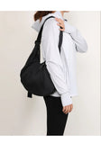 Qfdian High-capacity Solid Simple Shoulder Bags Men Women Nylon Casual Travel Hobo Bag Y2k Aesthetic Vintage Casual Handbags Crossbody