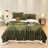 Qfdian  Thicken Warm Flannel Blanket Super Soft Fluffy Queen Blanket Single Double Size Cozy Skin-friendly Multifunctional Nap Blanket