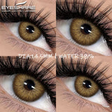 Qfdian Color Contact Lenses for Eyes 2pcs Blue Eye Lenses Green Lenses Beautiful Pupil Yearly Makeup Cosmetic Eye Contact Lens