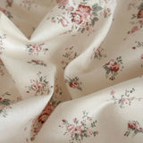 Qfdian 100% Cotton Pastoral Floral Print Ruffles Bow Princess Bedding Set Queen King Duvet Cover Set Bed Sheet/Fitted Sheet Pillowcases