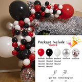 Qfdian  96Pcs Red White Balloon Arch Garland Kit Red Confetti Ballon Set Birthday Party Decoration Wedding Graduation Baby Shower Globos