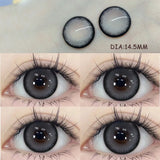 Qfdian 2Pcs Blue Color Contact Lenses with Myopia Diopter High Quality Eye Contacts Beauty Pupil Makeup Yearly Use Fast Shipping