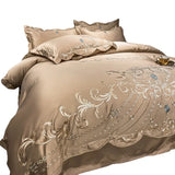 Qfdian European-Style Bed Sheet Four-Piece Set 100 Cotton High-End Atmospheric Ice Silk Quilt Cover Pure Cotton Bedding
