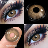 Qfdian  1Pair New Colored Contact Lenses for Eyes Big Black Eye Lens Natural Yearly Cosmetics Beauty Women Men Pupils Fast Ship