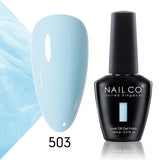 Qfdian  15ml 334 Blue Pink Colors Nail Gel Polish Soak Off UV LED Nail Lacquer Varnish Semi Permanent Nail Art Gel For Nail Art