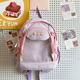 Qfdian Japanese Ins Transparent Ita Bags Kawaii Women Y2k Aesthetic Sweet Mini Backpacks Fashion All Match Cute Girls Schoolbags Trendy