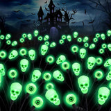 Qfdian  Solar Lawn Lights Outdoor Halloween Garden Decorations Scary Halloween Eyeball Lights Halloween Decor for Garden Yard Patio Lawn