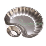 Qfdian French Retro Shell Shape Decorative Plate 304 Stainless Steel French Fries Fried Chicken Snack Plate Home Storage