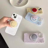 Qfdian 4 Colors simple summer magnetic phone case for iphone 14pro 14 13 15promax 13promax 15 12 pro max stand holder circle shell