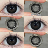 Qfdian  1 pair New Purple Halloween Colored Contact Lenses Beauty Myopia Lens for Eyes Fashion Big Eye Lenses Natural Blue Lenes