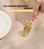 Qfdian Round Braided Placemats Set of 8 Round Table Mats for Dining Tables Natural Woven Heat Resistant Place mats 15 Inch