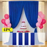 Qfdian  4 Panels-5ft x 10ft Wrinkle Free Pink Backdrop Curtain, Pink Wedding Backdrop Drapes, Silky Polyester Back Drop Cloth for Birthd