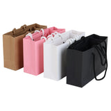 Qfdian  5/10/20PCS Black White Pink Color Kraft Gift Bags With Rope Handles for Party Gift Wrapping Favor Bag Clothes Packing Gift Bags