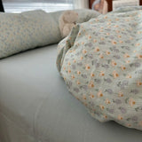 Qfdian  Duvet Cover Set  A-class Ultra Soft Jacquard Double-layer Yarn Washed Cotton Bedding Set  Floral Bed Sheet