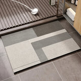 Qfdian Bathroom Carpet Toilet Foot Mats Absorbent Bathroom Mat Diatom Mud Floor Mat Non-Slip Bath Rug Toilet Doormat Quick Drying Rugs