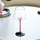 Qfdian  550ml Black Red Wine Glasses Home Nordic Creative Light Luxury Red Wine Champagne Glass Crystal Glass Cup Kitchen Bar Drinkware