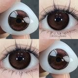 Qfdian  1 Pair(2pcs) Colored Contact Lenses For Eyes Fashion Natural Brown Lenses Myopia Lenses with Diopters Degree Green Eye L