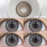 Qfdian  1 Pair/2pcs Prescription Contact Lenses Myopia Lenses with Diopters Green Pupils Color Contact Lenses for Eyes Blue Lens
