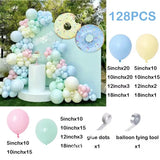 Qfdian  111Pcs Pastel Rainbow Balloon Arch Garland Kit 1st Birthday Party Latex Balloon Arch Baby Shower Air Globos Decorations Supplies