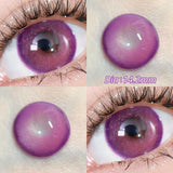 Qfdian  2pcs/pair Beauty Purple Contact Lens for Eyes Blue Pupil Cosplay Makeup Lens  Anime Red Eye Lens Halloween Green Contact
