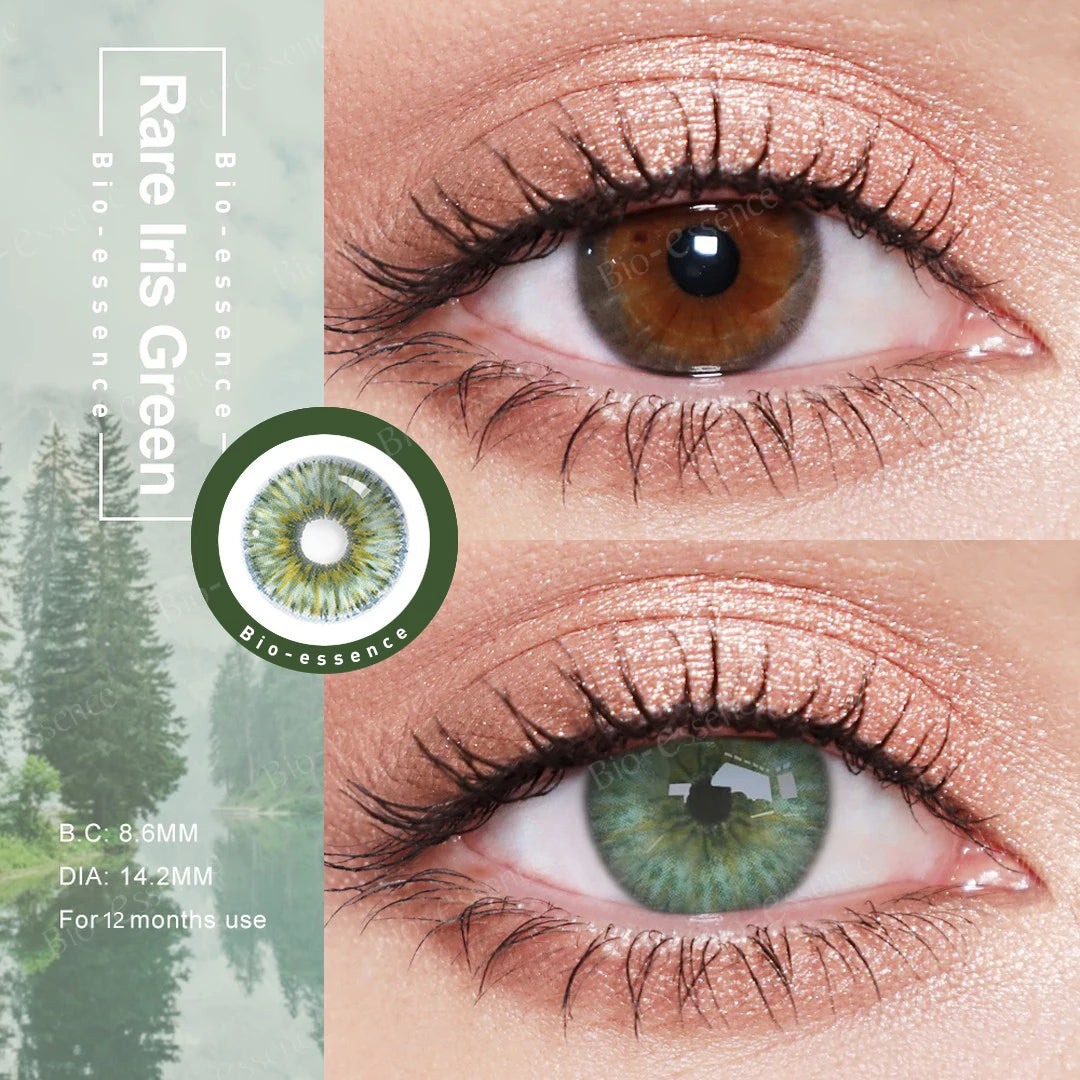 Bio-essence 1 Pair Colored Contact Lenses Natural Look Fast Delivery Brown Eye Lenses Gray Contact Green Eye Lenses Blue Lenses