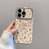 Qfdian  Summer Floral  Phone Case ,For IPhone 16 Pro 15 13 14 12 11 Pro Max 14 Plus ,Soft Drop-resistant Cover Protective Case