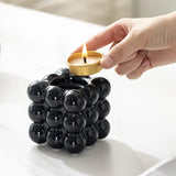 Qfdian  Bubble Ball Candle Holder Ceramics Desktop Candlesticks for Candles Minimalist Candlestick Wedding Centerpieces Home Decor Gifts