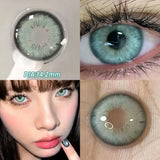 Qfdian  2pcs/pair Cosplay Red Color Contact Lenses for Eyes Fashion Blue Color Contacts Lens Natural pupils Beauty Makeup Lenses
