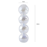 Qfdian 1pc Glass Vases Nordic Candlestick Wedding Decoration Christmas Decoration Candle Stick Holder Home Decor Flower Vase