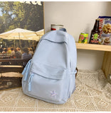 Qfdian  Women Y2k Aesthetic Simple Star Backpack All Match Students Fashion Casual Schoolbags Japanese High-capacity Backpacks Trendy