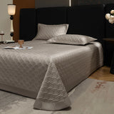 Qfdian 3Pcs Luxury Lyocell Cotton Soft Silky Embossing Quilted Bedspread, Bed Cover, Mattress Topper Coverlet, Bed Sheet, Pillowcases
