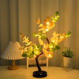 Qfdian  LED Tree Lights,Bonsai Lamp,Table Light,Adjustable Branches,Summer Illuminated,Home lighting,for Bedring,E-sport,Study Room,Deco