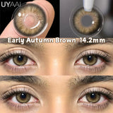 Qfdian  Color Contact Lenses NEW iD Series Beauty Green Lens Makeup Colorcon Fashion Black Eyes Lens Natural Brown Lenses For Eyes