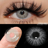 Qfdian 1 Pair New Colored Contact Lenses Fashion Green Eyes Lenses Natural Blue Lenses Gray Contacts Fast Delivery Yearly Lens