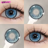 Qfdian  Color Contact Beauty OMG Series Colorcon Black Lens Big Eyes Cosmetic Green Lenses Colorcon NEW NAJIA Series Blue Pupils