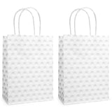 Qfdian  12 Pieces Gift Bags with Handle, Paper Treat Candy Bag Glow in The Dark Favor Bags For Glow Theme Party Decoration Supplies
