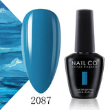 Qfdian  15ml 334 Blue Pink Colors Nail Gel Polish Soak Off UV LED Nail Lacquer Varnish Semi Permanent Nail Art Gel For Nail Art