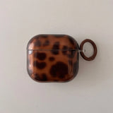 Qfdian  New Transparent Leopard Print Cover Case For Airpods 4 Cartoon Lovely Little Bear Pendant For AirPods 1 2 3nd Pro 2 Shell