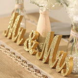 Qfdian  Wedding Decoration Mr & Mrs Wooden Letters Sign For Wedding Table Decor Home Desktop Ornaments Anniversary Event Photo Props